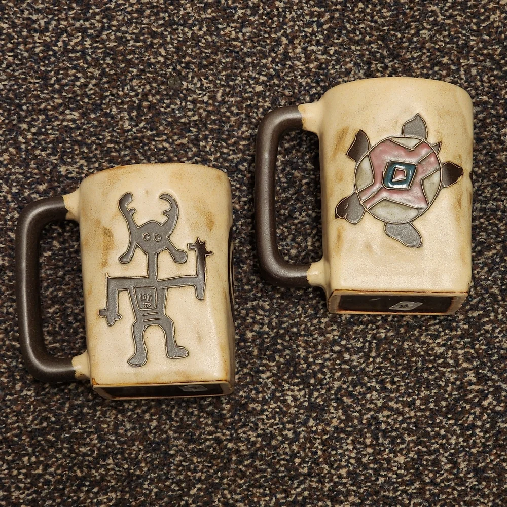 MARA Stoneware Mexico Coffee Mugs | 2 Mugs